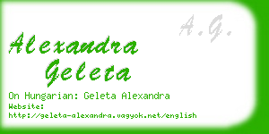 alexandra geleta business card